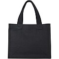 Odessa 220 g/m2 GRS recycled cotton mini gusset tote bag 9L, black