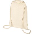 Odisha 100 g/m2 OCS organic drawstring bag 5L, natural