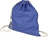 Oeko-Tex cotton (140 gsm) drawstring backpack Bridget, blue