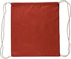 Oeko-Tex cotton (140 gsm) drawstring backpack Bridget, red