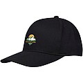 Onyx 5 panel Aware™ recycled cap, solid black