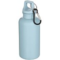 Oregon 400 ml solid colour RCS recycled plastic water bottle with carabiner, cloud blue