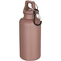 Oregon 400 ml solid colour RCS recycled plastic water bottle with carabiner, dusty pink