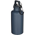 Oregon 400 ml solid colour RCS recycled plastic water bottle with carabiner, hale blue