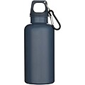 Oregon 400 ml solid colour RCS recycled plastic water bottle with carabiner, hale blue