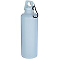 Oregon 750 ml solid colour RCS recycled plastic water bottle with carabiner, cloud blue