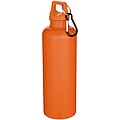 Oregon 750 ml solid colour RCS recycled plastic water bottle with carabiner, orange