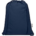 Oregon Blend 140 g/m2 GRS recycled drawstring bag 5L, navy
