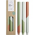 Originalhome Eden diagonal candles - set of 3, heather green
