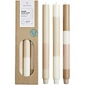 Originalhome layered limestone candles - set of 3, off white