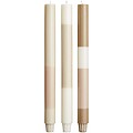 Originalhome layered limestone candles - set of 3, off white