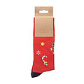 Pair of Christmas socks L, red