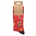 Pair of Christmas socks L, red