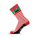 Pair of Christmas socks L, white/red