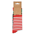 Pair of Christmas socks L, white/red
