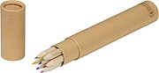 Paperboard quiver with 7 pencils, brown