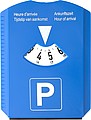Parking disc, scraper, coinsCobalt blue