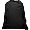 Peru Blend 180 g/m2 GRS recycled drawstring bag 5L, black