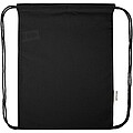 Peru Blend 180 g/m2 GRS recycled drawstring bag 5L, black