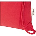 Peru Blend 180 g/m2 GRS recycled drawstring bag 5L, red