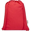 Peru Blend 180 g/m2 GRS recycled drawstring bag 5L, red