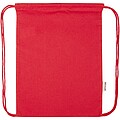 Peru Blend 180 g/m2 GRS recycled drawstring bag 5L, red