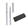 PIERRE CARDIN RENEE SET Set of ballpoint pen and roller, silver