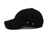 PLAIN linen cap with visor, black
