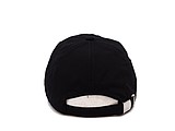 PLAIN linen cap with visor, black