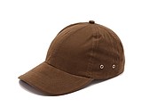 PLAIN linen cap with visor, light brown