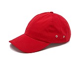 PLAIN linen cap with visor, red