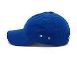 PLAIN linen cap with visor, royal blue