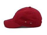 PLAIN linen cap with visor, wine