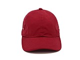 PLAIN linen cap with visor, wine
