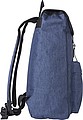 Polyester (300D + 210D) backpack with zippered front pocket.
