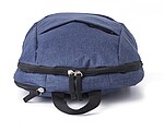 Polyester (300D) backpack, with main compartment, front pocket and interior pocket.