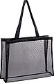 Polyester beach bag, black