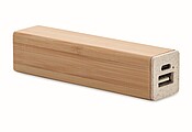 Power bank 2600 mAh in bamboo case