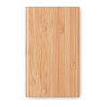 Power bank 4000 mAh in Bamboo casing. Capacity for smartphone use, output current DC5V/1A.