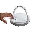 Prixton 4-in-1 10W Bluetooth® speaker with LED light and wireless charging base, white