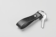 PU loop key ring, black