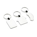 RCS recycled zinc alloy house keyring, silver