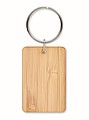 Rectangular bamboo key ring