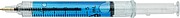Recycled ABS syringe shaped ballpen Dr. David, light blue
