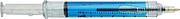 Recycled ABS syringe shaped ballpen Dr. David, light blue