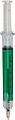 Recycled ABS syringe shaped ballpen Dr. David, light green