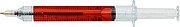 Recycled ABS syringe shaped ballpen Dr. David, red
