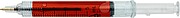 Recycled ABS syringe shaped ballpen Dr. David, red