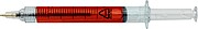 Recycled ABS syringe shaped ballpen Dr. David, red