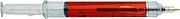 Recycled ABS syringe shaped ballpen Dr. David, red